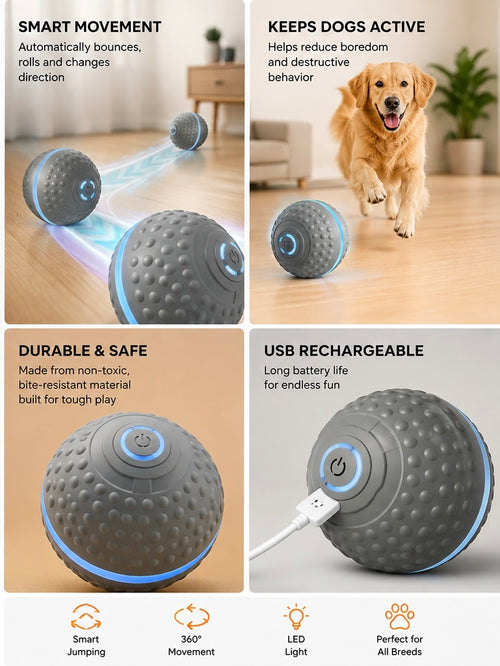 Self-Moving Smart Jumping Ball