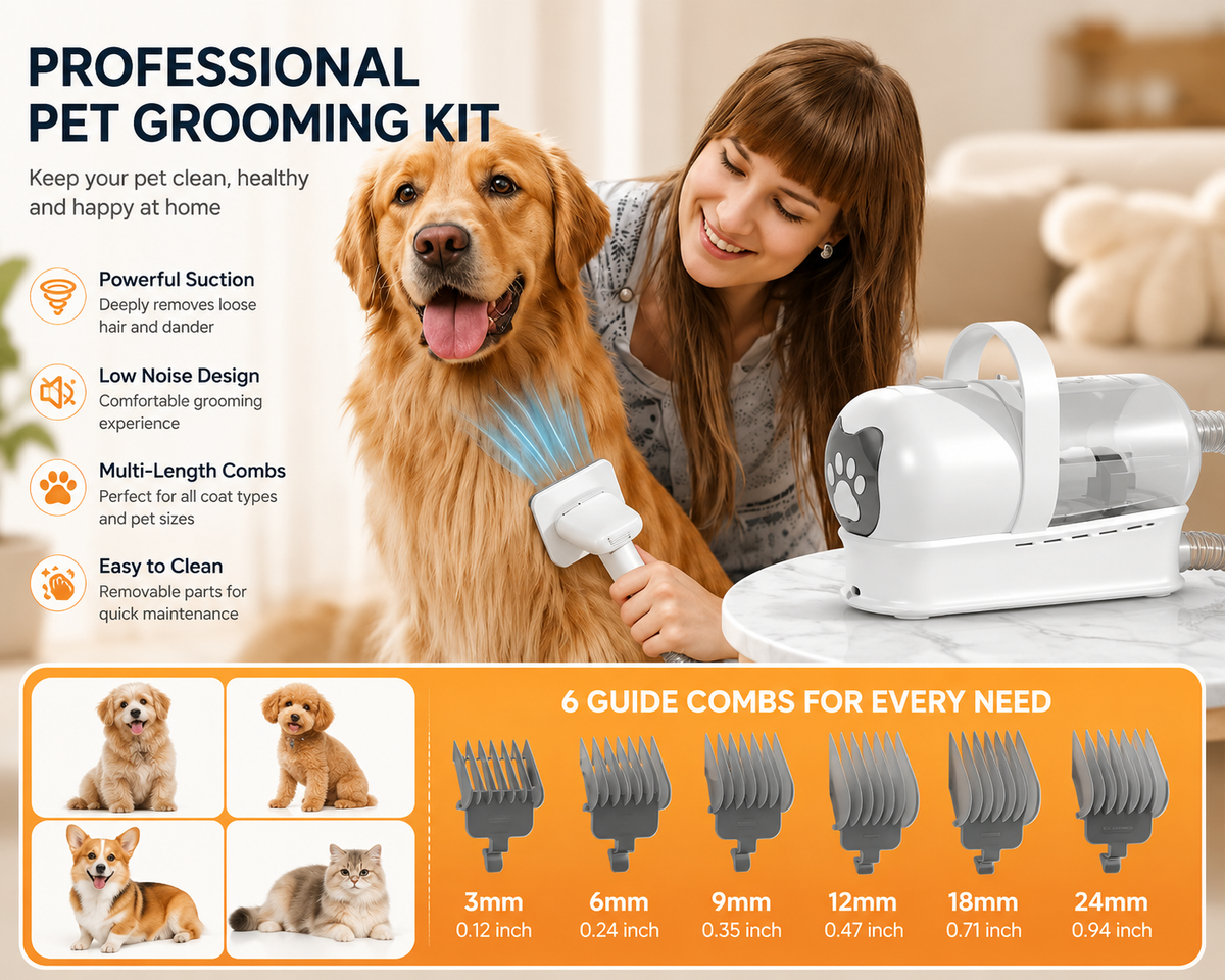 3-in-1 Electric Pet Grooming Vacuum